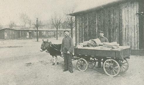 Transporte de encomendas chegadas de Portugal para os prisioneiros portugueses em Karlsruhe