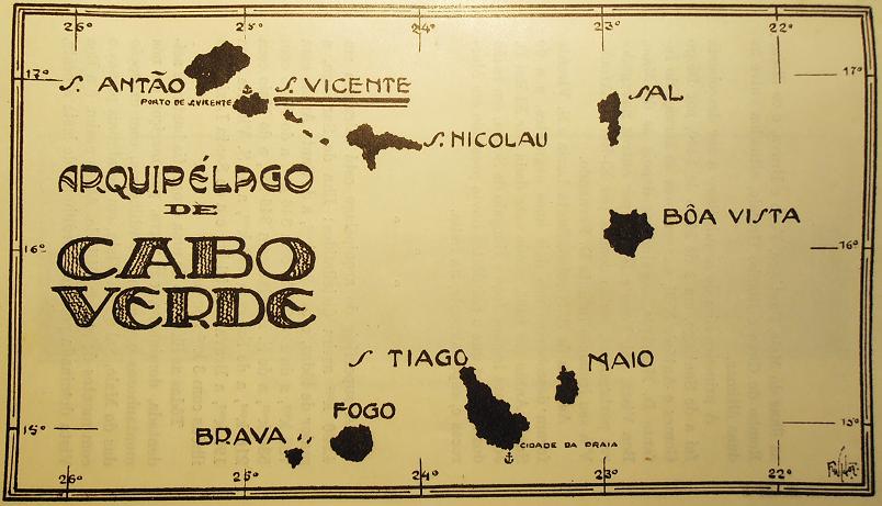 Mapa do Arquipélago de Cabo Verde