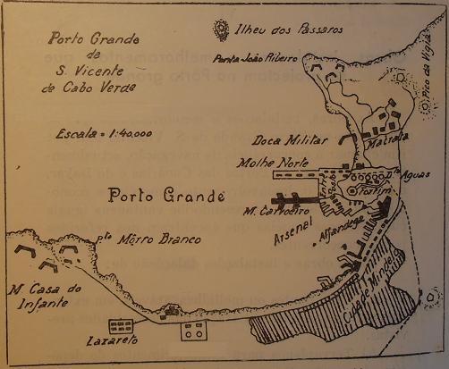 Porto Grande - Plano das instalações portuárias 1918
