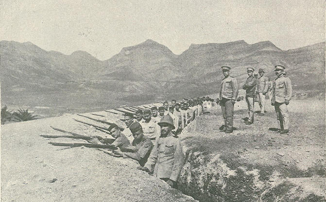 Tropas do BI 23, em Cabo Verde. Dezembro de 1916, São Vicente, Porto Grande.