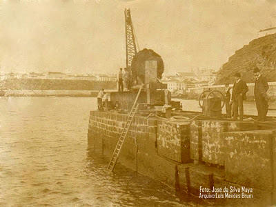 Porto de Pipas, Angra do Heroísmo, Foto de José da Silva Maya, Arquivo de Luís Mendes Brum 